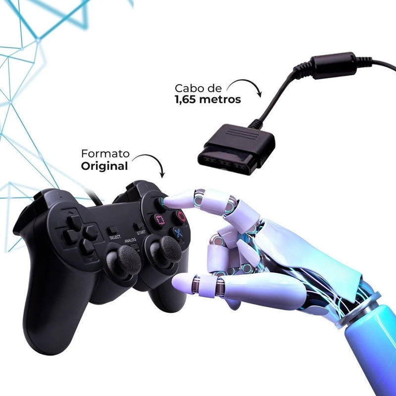 Controle Joystick Gamer Jogos Console e Computador Entrada Ps2'