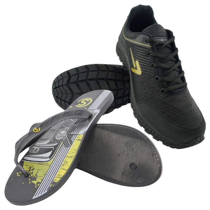Slipper Kit Male and Tennis Box 200 Sport Versatil Lightweight Ergonomic Modern Soft Comfortable Style Anti-slip